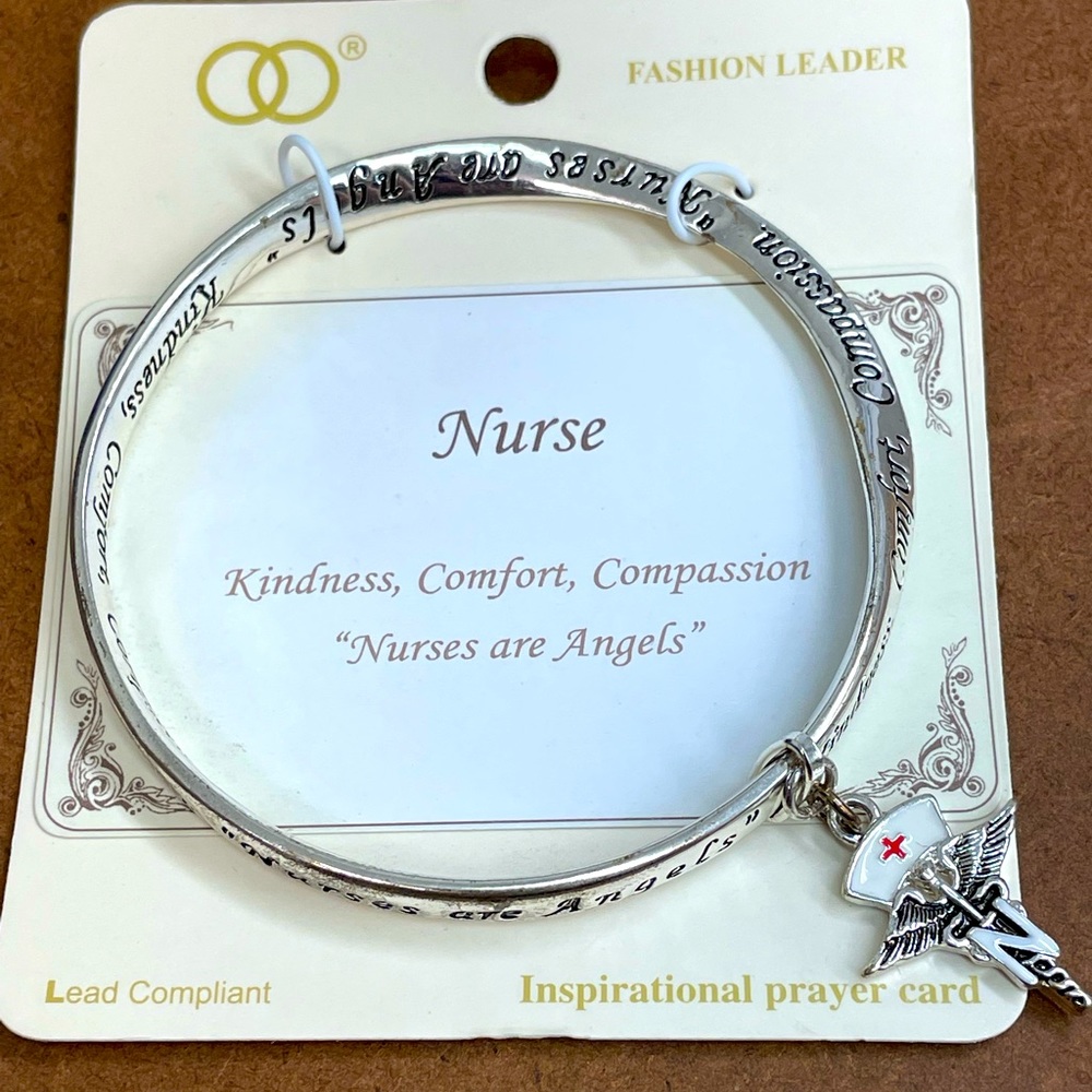 Nurse Gift RN Nurse Bangle Bracelet